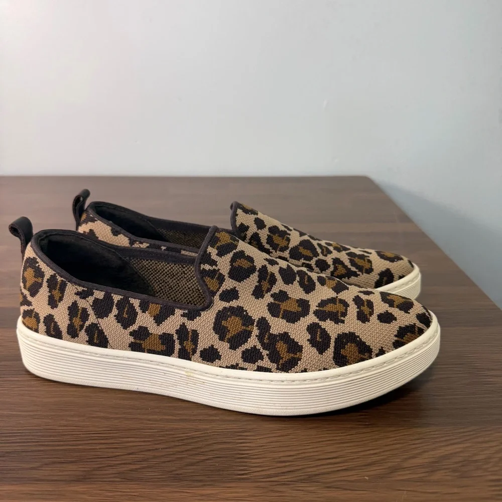 Sofft Somers Slip-On Knit‎ Sneakers Leopard Print Sz 10